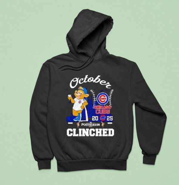 Chicago Cubs October Clinched Post Season Hoodie