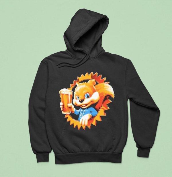 Conker S Bad Fur Day Cheers Jeers And Beers Hoodie