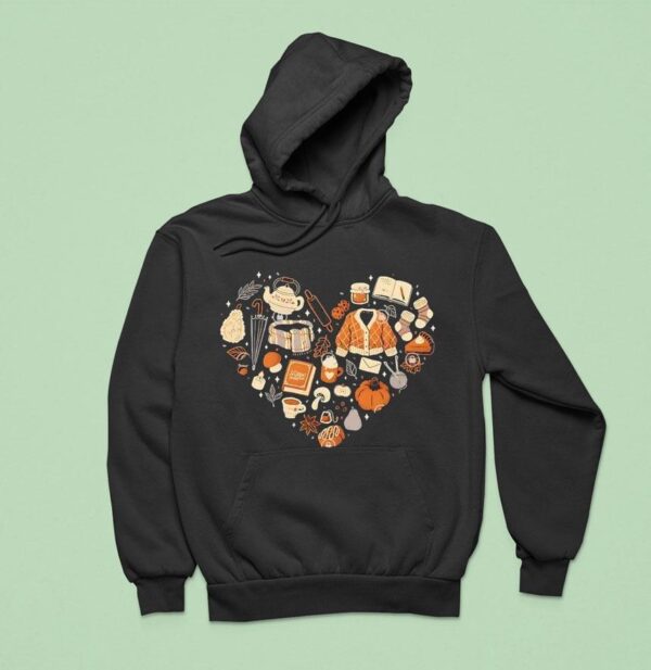 Cozy Autumn Hear Hoodie