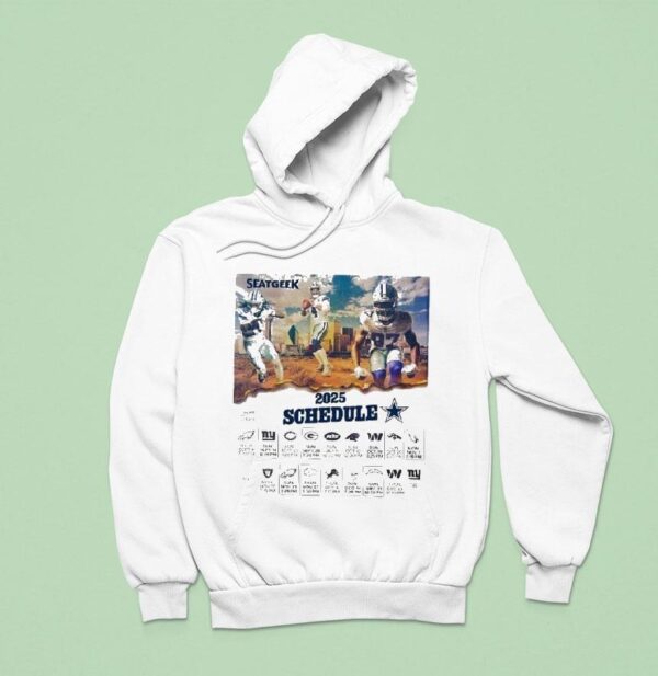 Dallas Cowboys Seatgeek Season Schedule Nfl Football Sports Hoodie