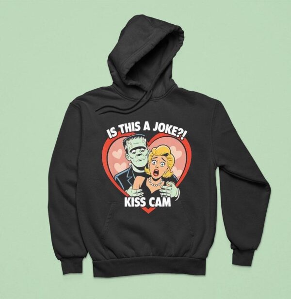 Frankenstein Monster Is This A Joke Kiss Cam Halloween Hoodie