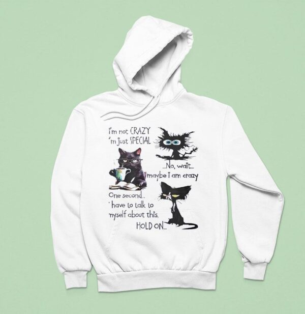 I M Not Crazy I M Just Special Black Cats Hoodie