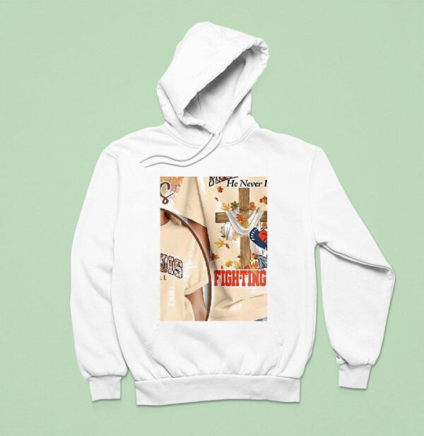 Illinois Fighting Illini Ncaa Season Fall For Jesus He Never Leaves Fighting Illini Masco Hoodie