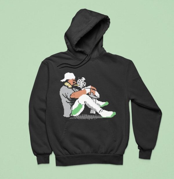 Jalen Hurts Smoking Philadelphia Eagles Football Pixel Hoodie