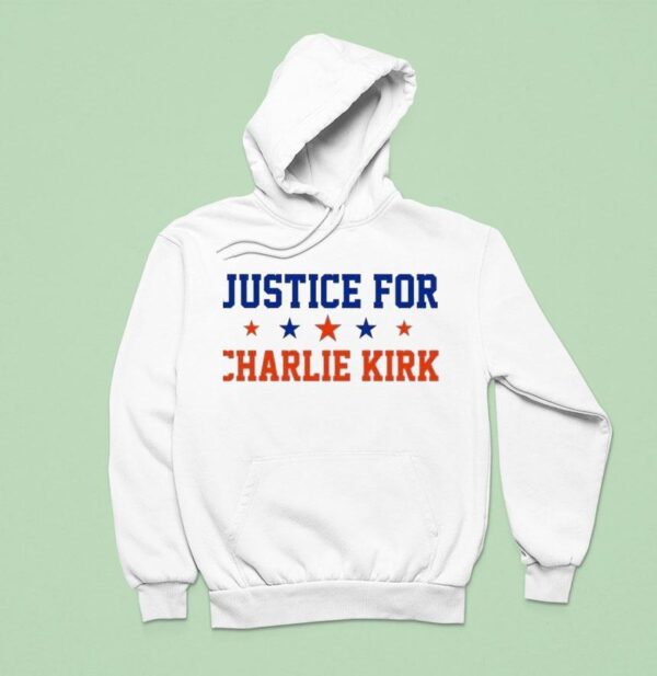 Justice For Charlie Kirk Patriotic Stars Hoodie
