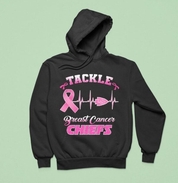 Kansas City Chiefs Tackle Breast Cancer Heartbea Hoodie