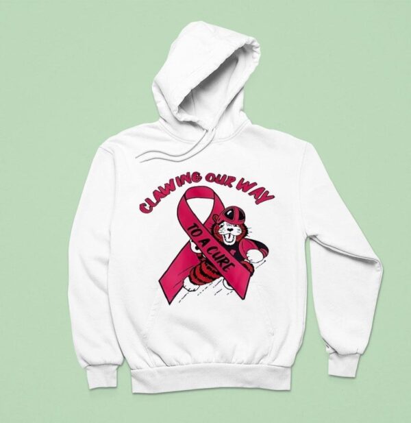Obie Mascot Massillon Tigers X Breast Cancer Awareness Clawing Our Way To A Cure Hoodie