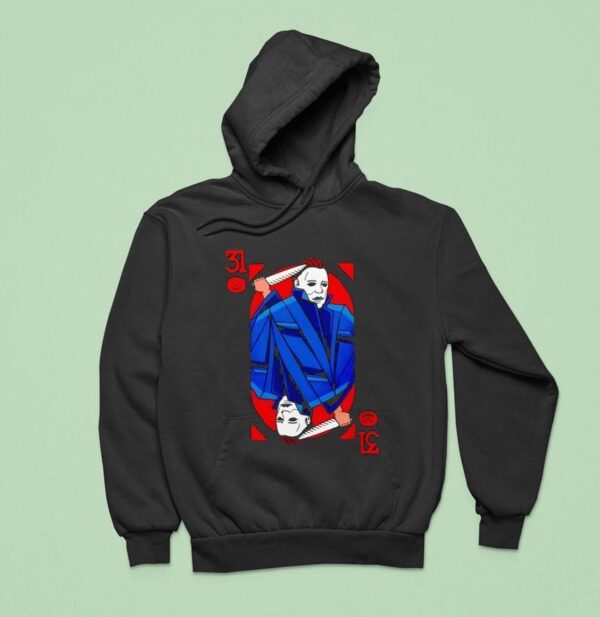 Premium Scary Michael Myers Halloween Horror Card Hoodie