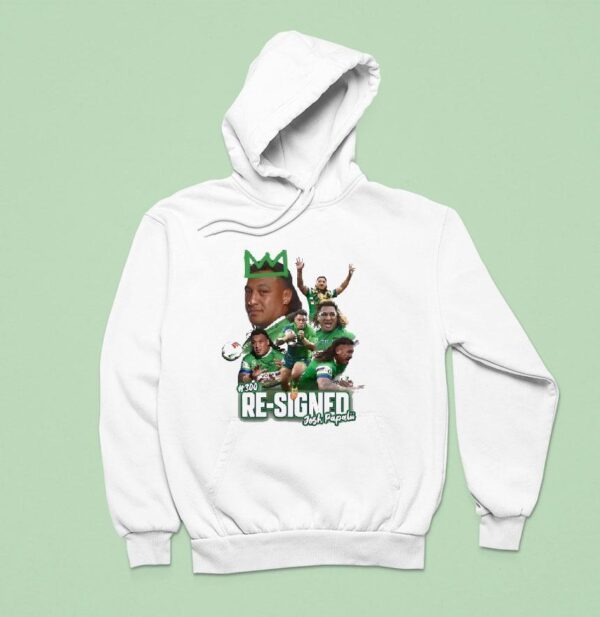 Re Signed Josh Papalii Canberra Raiders Club Hoodie
