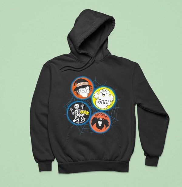 Skeleton Ghost Bat Bewitching Halloween Hoodie