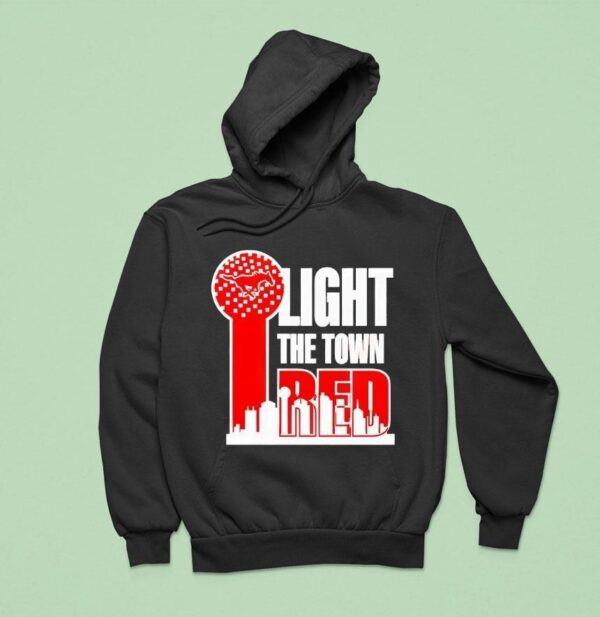 Smu Mustangs Light The Town City Skyline Hoodie