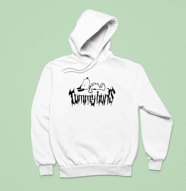 Snoopy Sleeping Tummy Hurts Hoodie