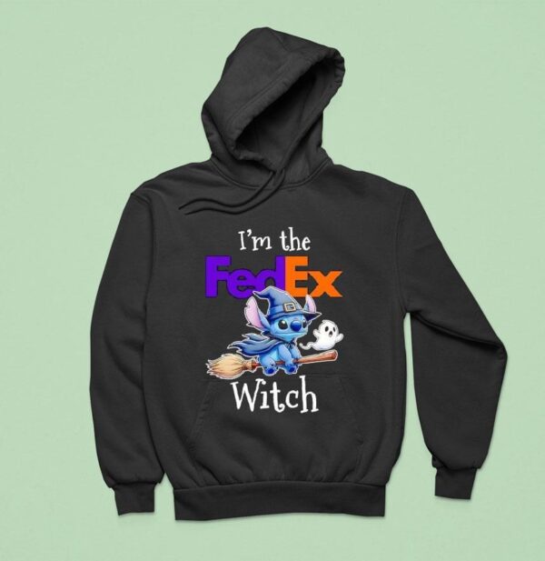 Stitch Ghost I M The Fedex Witch Halloween Hoodie