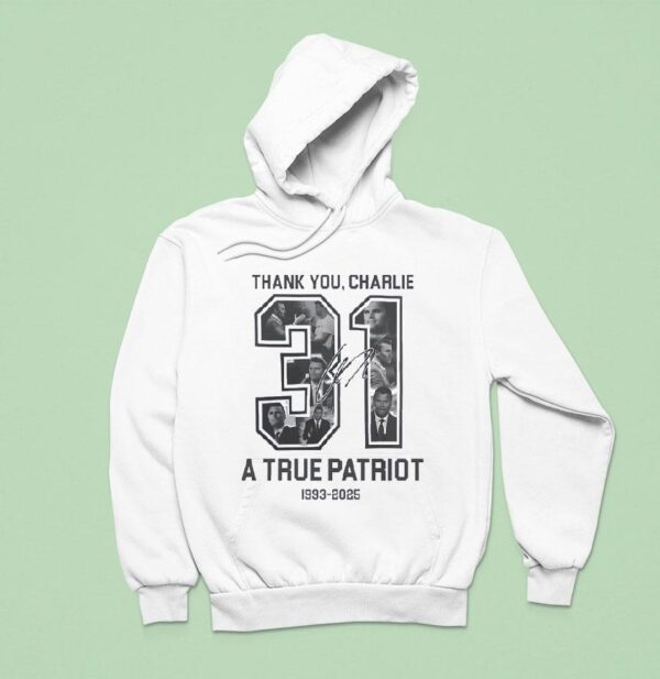 Thank You Charlie Kirk A True Patriot Signature Hoodie