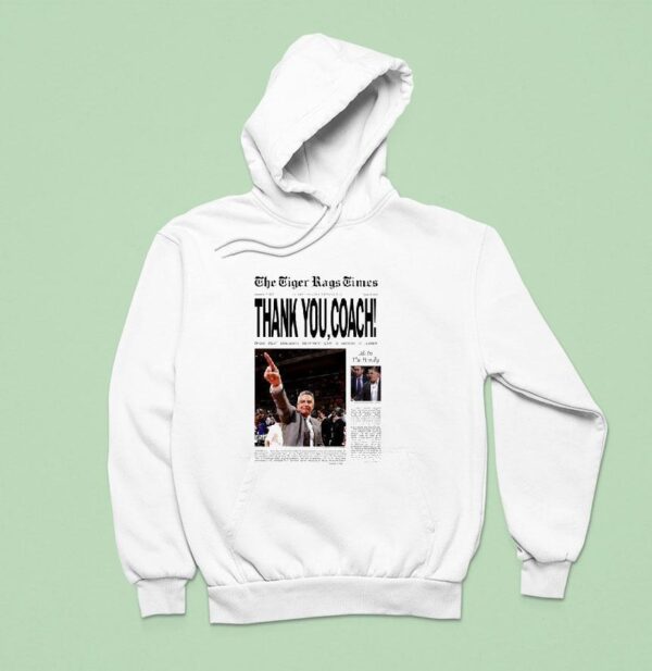 The Tiger Rags Times Thank You Coach Bruce Pearl Announces Retirement After Season At Auburn Hoodie