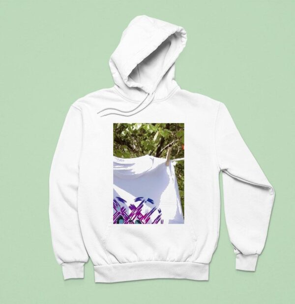 Three Silhouetted Girls Swords Heart Shaped Abstract Purple Magenta Cyberpunk Hoodie