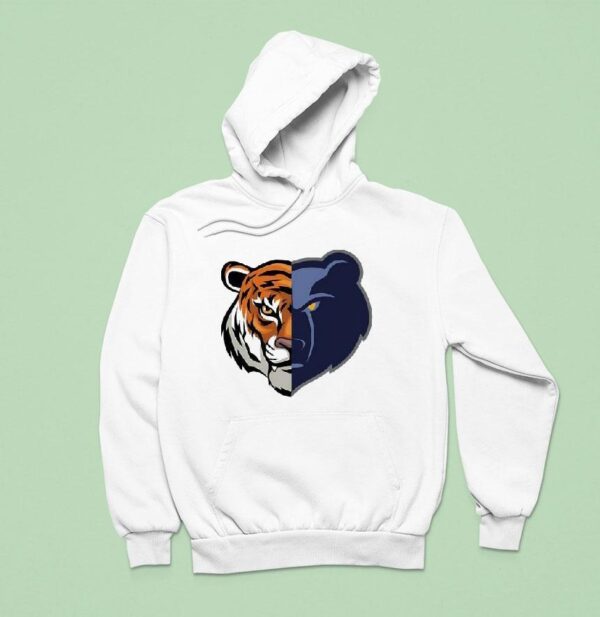 Tigers And Grizzlies Mashup Logo Hoodie