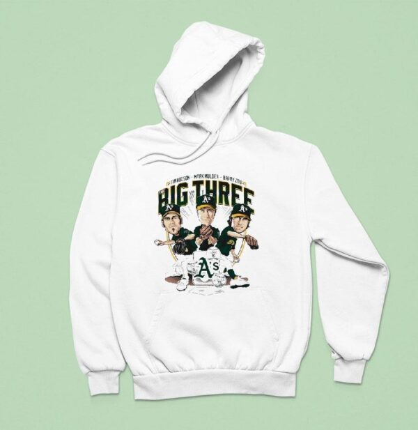 Tim Hudson Mark Mulder Barry Zito The Big Three Oakland Athletics Baseball Caricature Hoodie