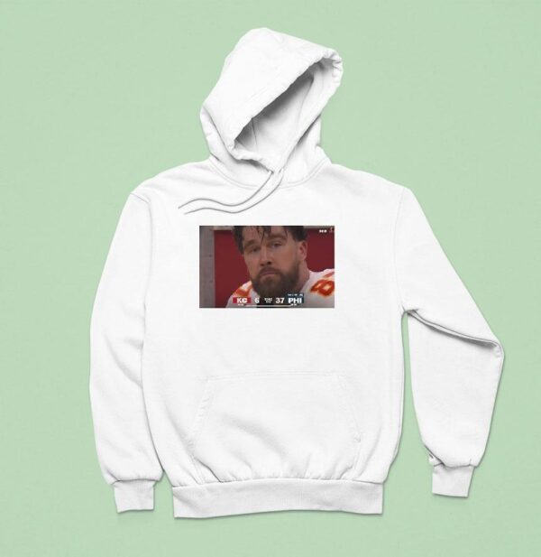 Travis Kelce Kansas City Chiefs Vs Philadelphia Eagles Photo Hoodie
