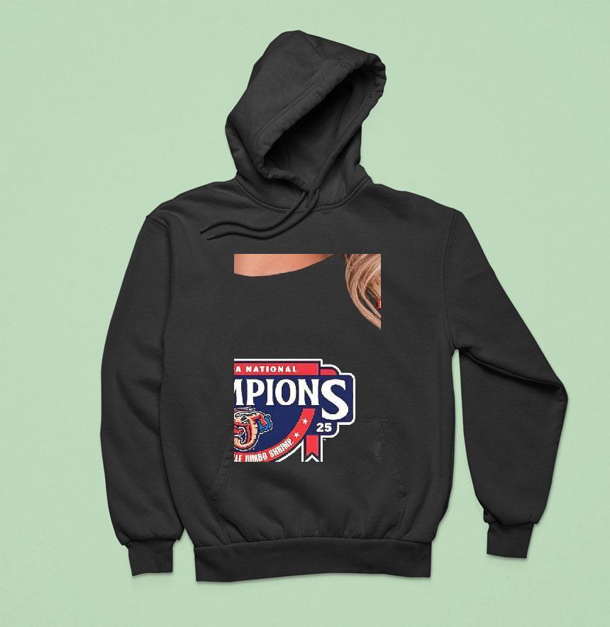 Triple A National Champions Jacksonville Jumbo Shrimp Cartoon Masco Hoodie Triple A National Champions Jacksonville Jumbo Shrimp Cartoon Masco Hoodie