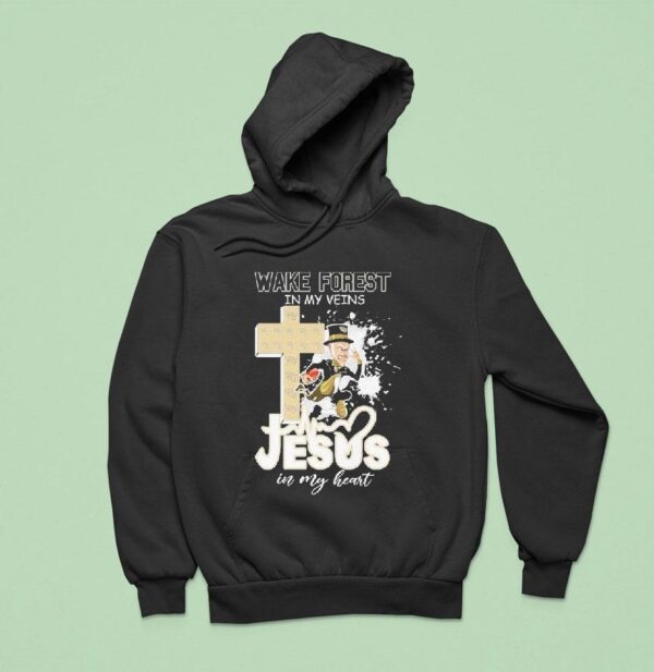 Wake Forest Demon Deacons In My Veins Jesus In My Heart Masco Hoodie