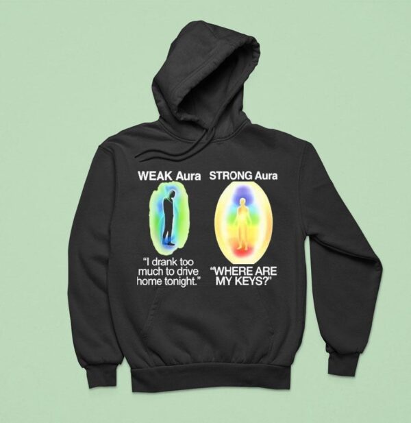 Weak Aura I Drank Too Much To Drive Home Tonight Strong Aura Where Are My Keys Hoodie