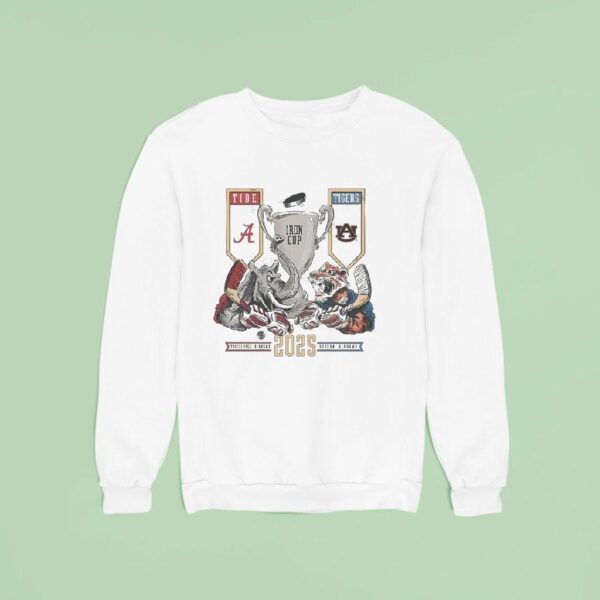 Alabama Crimson Tide Vs Auburn Tigers Iron Cup Hockey Sweatshirt