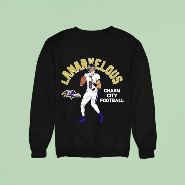 Baltimore Ravens Lamar Jackson Charm City Football Sweatshirt