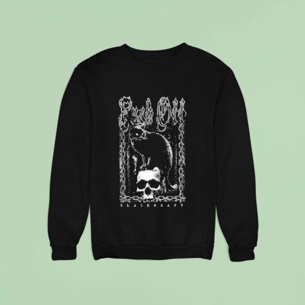 Blackcraft Cult F Off Black Cat Skull Sweatshirt