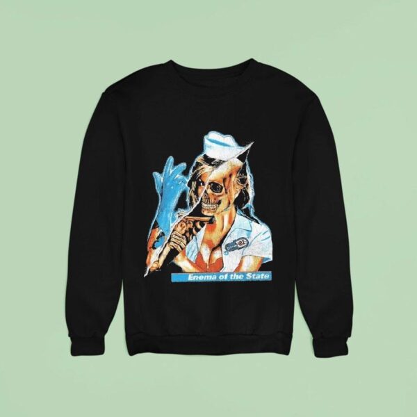 Blink Enema Of The State Skeleton Nurse Sweatshirt