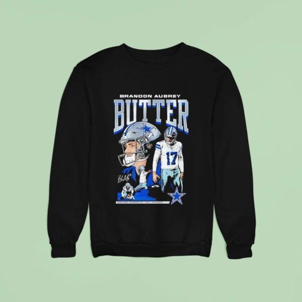 Brandon Aubrey Kicker Dallas Cowboys Football Signature Sweatshirt