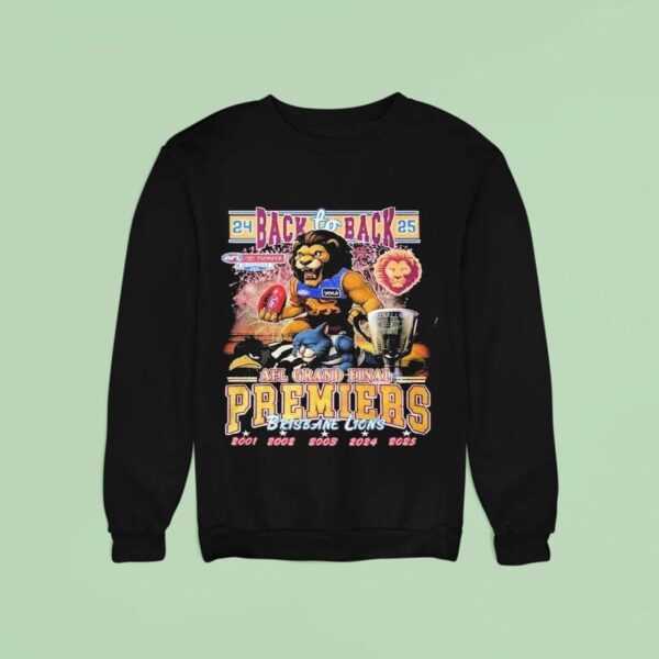 Brisbane Lions Stomp Geelong Cats Collingwood Afl Grand Final Premiers Back To Back Masco Sweatshirt