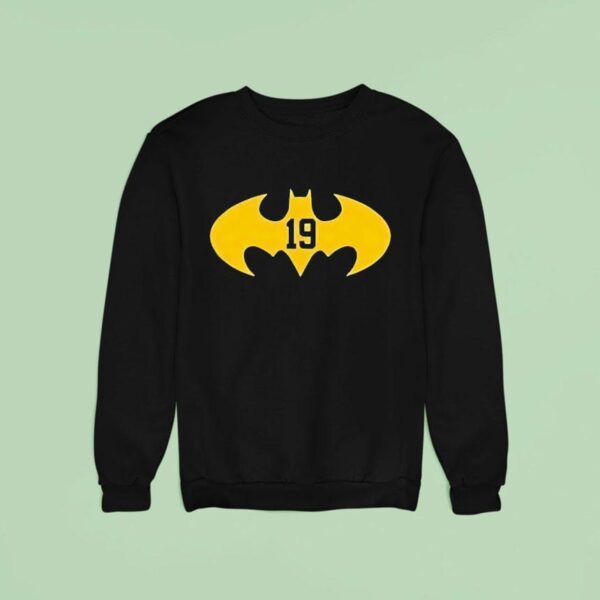 Bryce Underwood Michigan Wolverines Batman Logo Number Sweatshirt