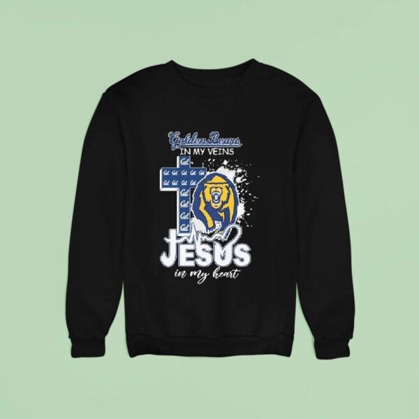 California Golden Bears In My Veins Jesus In My Hear Sweatshirt