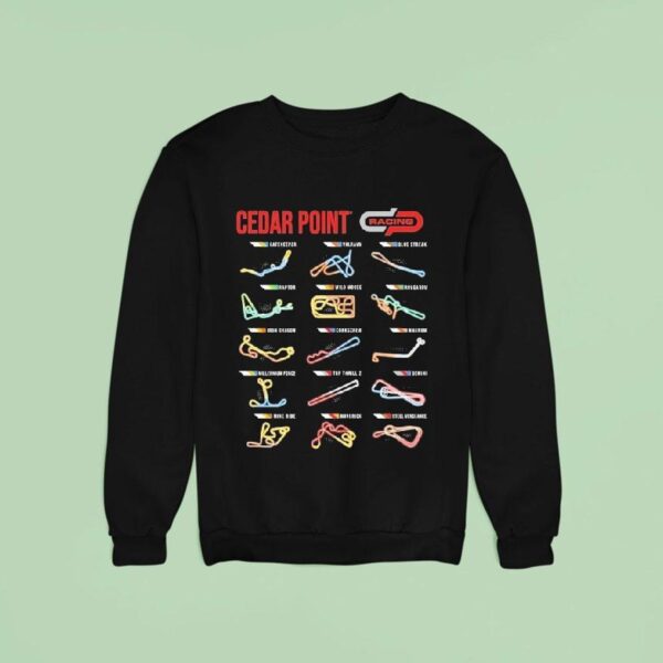 Cedar Point Racing Track Layou Sweatshirt