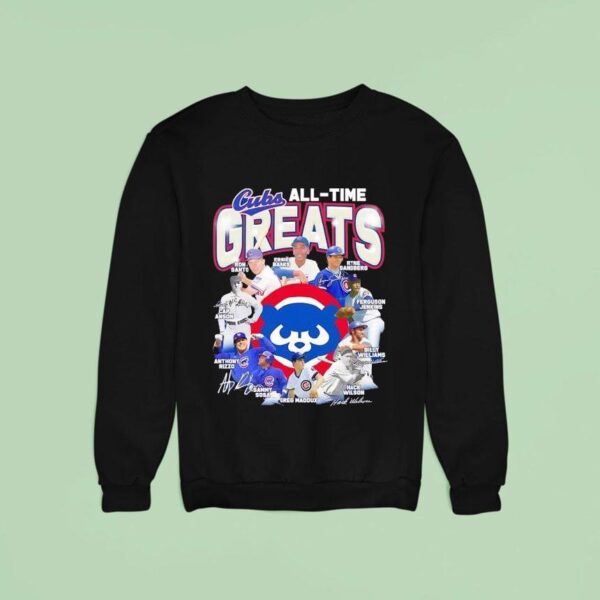 Chicago Cubs All Time Greats Legends Signatures Sweatshirt