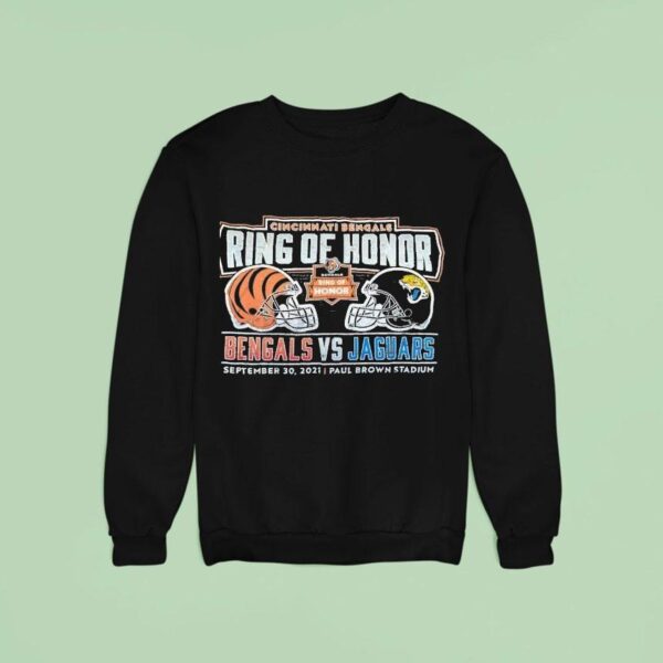 Cincinnati Bengals Jacksonville Jaguars Ring Of Honor September Paul Brown Stadium Sweatshirt