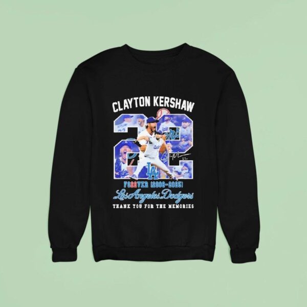 Clayton Kershaw Forever Los Angeles Thank You For The Memories Sweatshirt