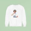 Diana Princess Of Wales Wearing A Leeds United Home Football Sweatshirt