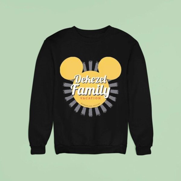 Disneyland Mickey Mouse Dekezel Family Sunburst Family Vacation Sweatshirt