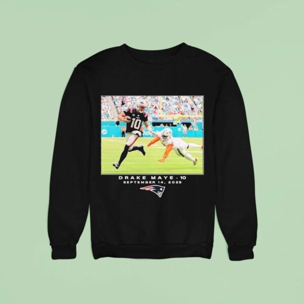 Drake Maye New England Patriots Nfl Flash Features Week September Sweatshirt