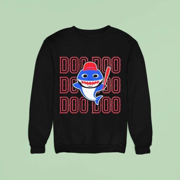 Elvis Andrus Wearing Texas Rangers Shark Doo Doo Sweatshirt