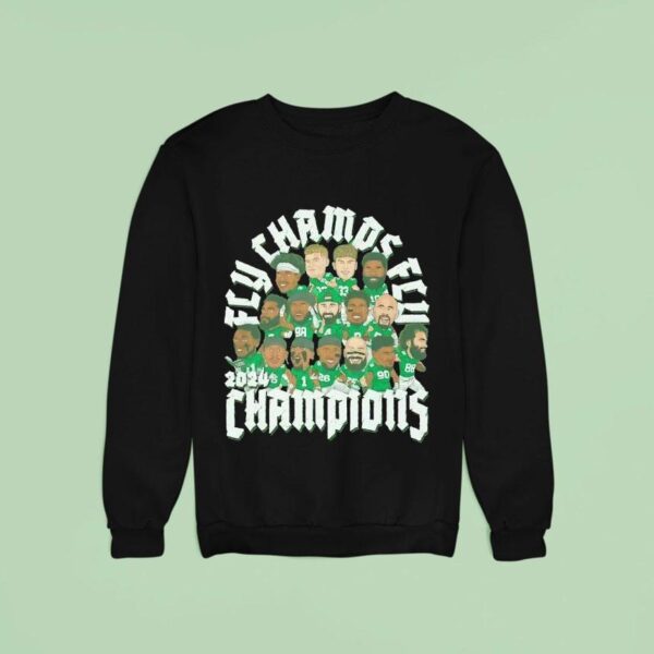 Fly Champs Fly Philadelphia Eagles Champions Cartoon Sweatshirt