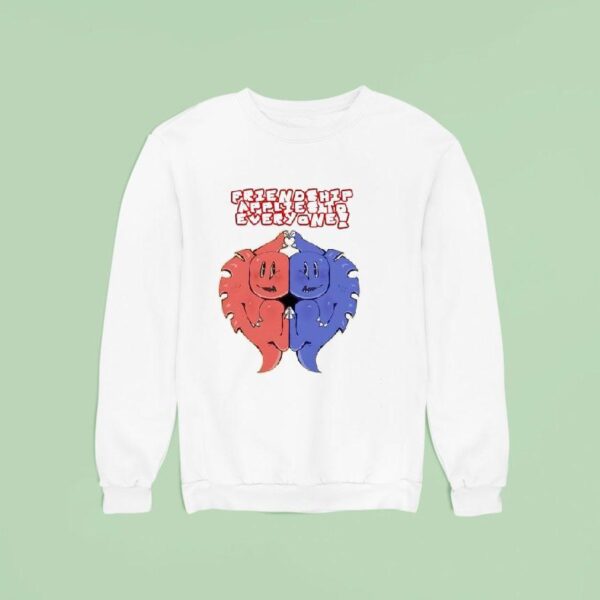 Friendship Applies To Everyone Cartoon Sweatshirt