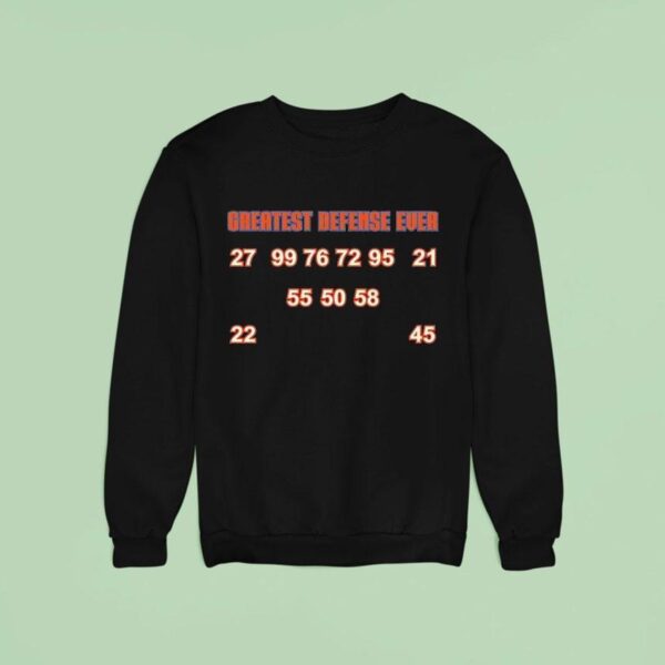 Greatest Defense Ever Chicago Bears Number Of Members Sweatshirt