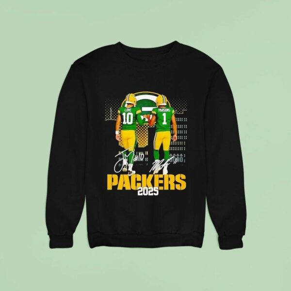 Green Bay Packers City Skyline Love And Parsons Signatures Sweatshirt