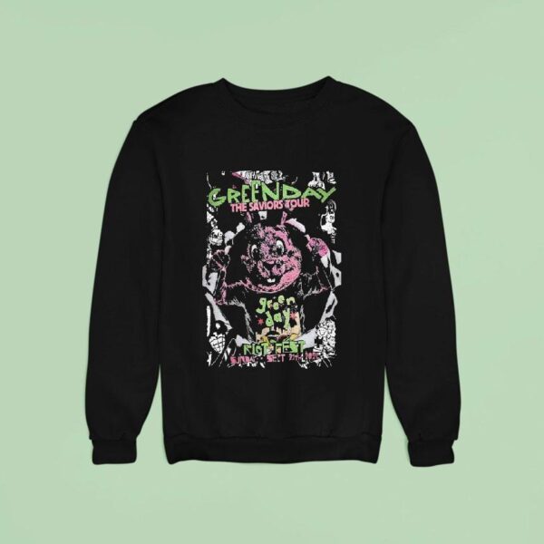 Green Day Riot Fest The Saviors Tour In Chicago Il Bunny Sweatshirt