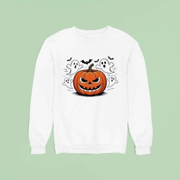 Halloween Pumpkin Greeting Ghosts Boo Funny Sweatshirt