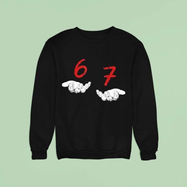 Hands Six Seven Gen Alpha Slang Sweatshirt