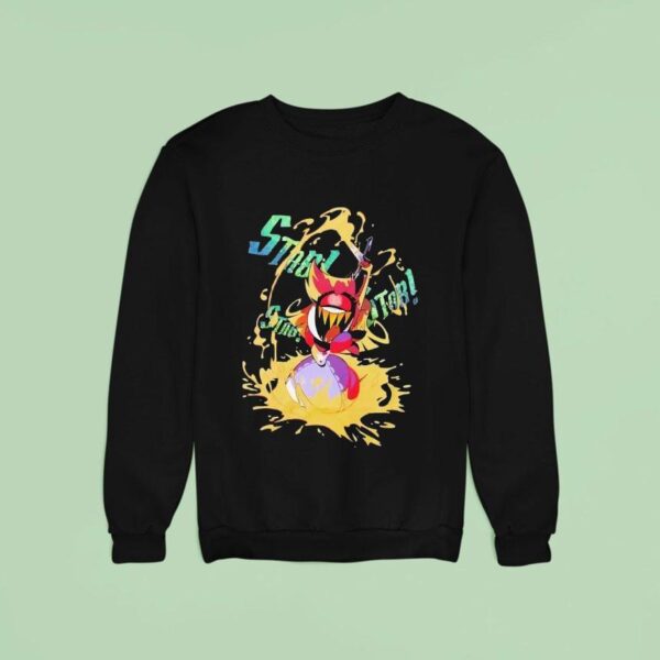 Hazbin Hotel Niffty Gold Glitter Sweatshirt